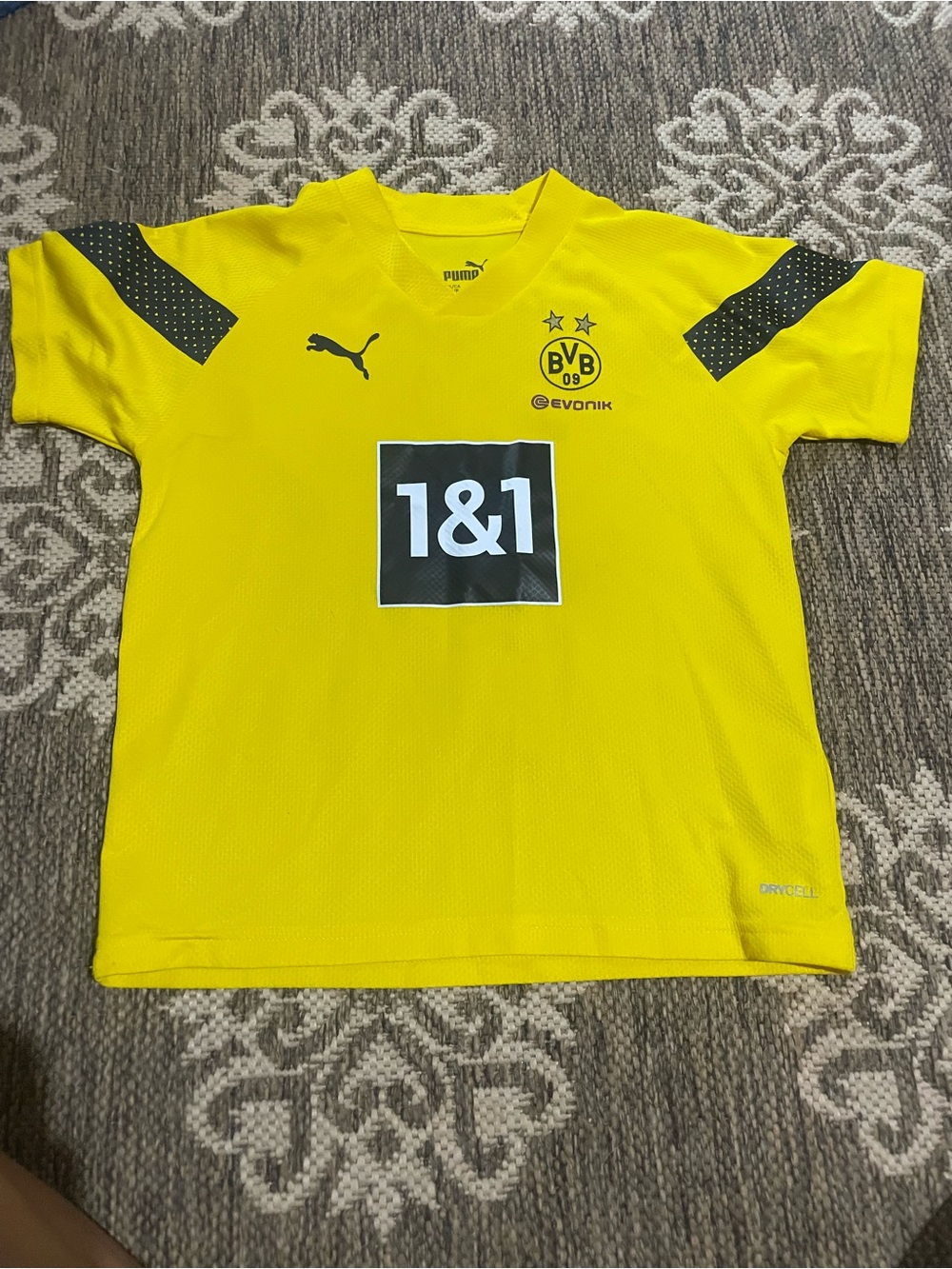 Puma Kids' BELLINGHAM Yellow Short Sleeve Jersey XS